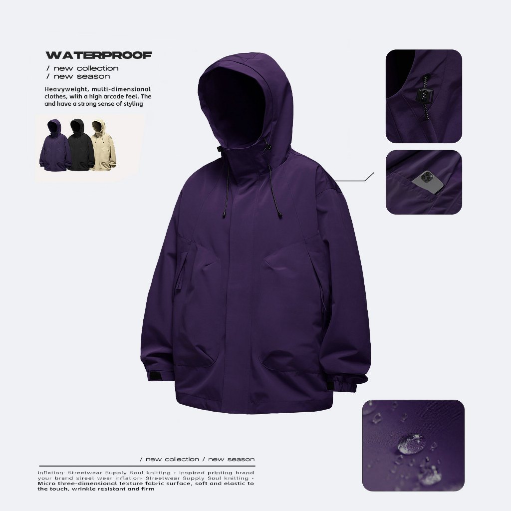 Áo Khoác Dù 2 Lớp Kháng Nước | INF Windproof Hooded Jacket | 3T Streetwear