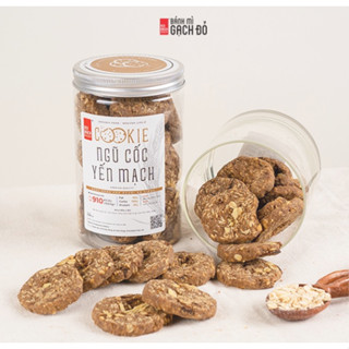 Bánh Cookie Ngũ Cốc Yến Mạch Gạch Đỏ 300g, Không Bột Mì, Ít Calo, Giàu Dinh Dưỡng Healthy