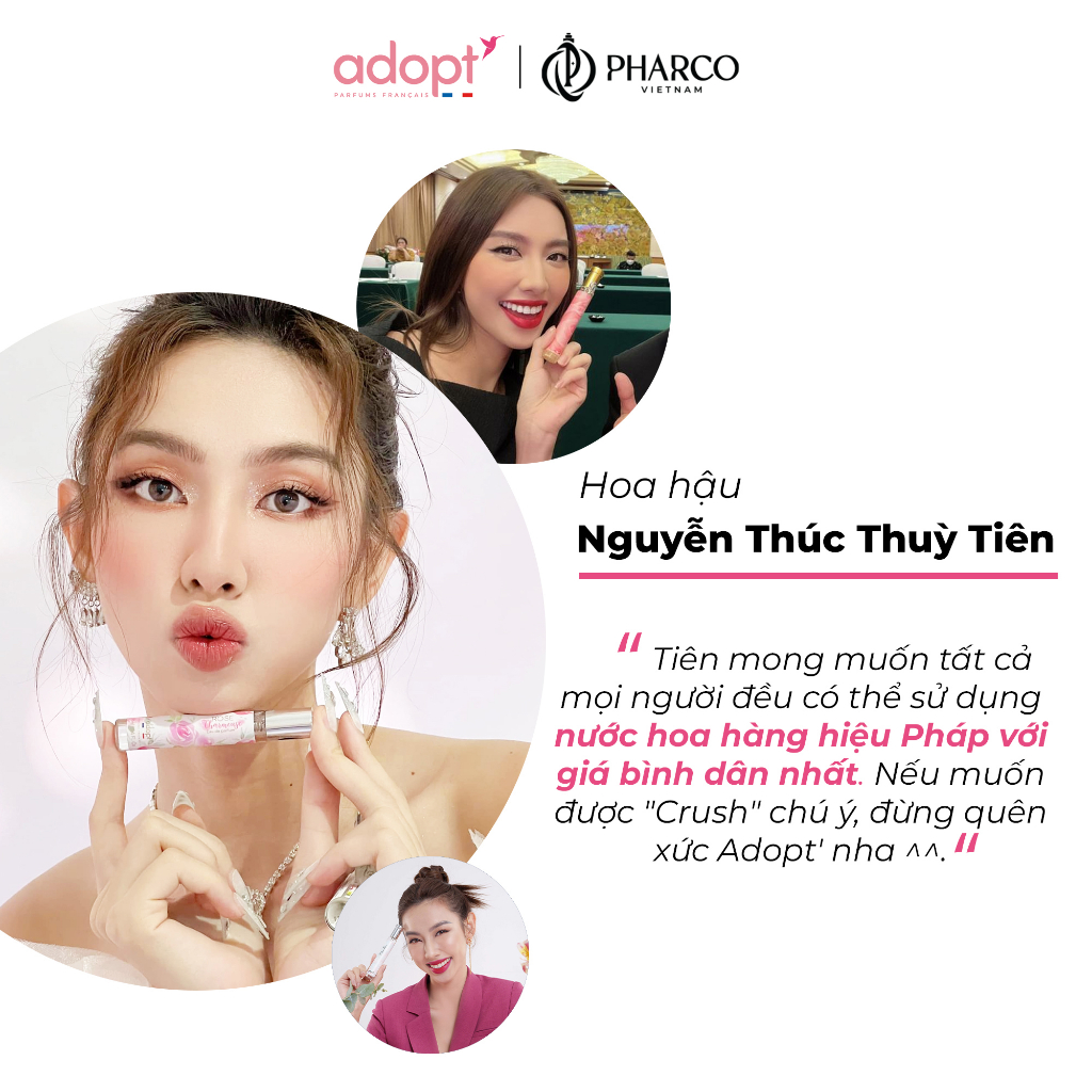 Nước hoa nam nữ Adopt tinh dầu thơm chính hãng Pháp lưu hương lâu nhẹ nhàng tinh khiết