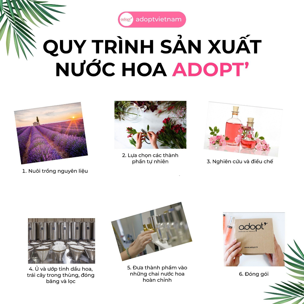 Nước hoa nam nữ Adopt tinh dầu thơm chính hãng Pháp lưu hương lâu nhẹ nhàng tinh khiết