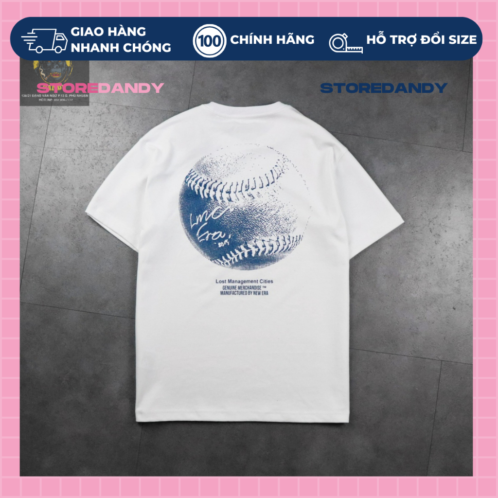 ÁO THUN NEW ERA  - LMC Trắng