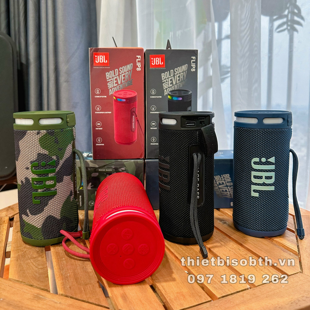 Loa Bluetooth Mini Flip 8 Mới nhất âm thanh cực đỉnh có bass Bluetooth 5.1 NEW - Mới