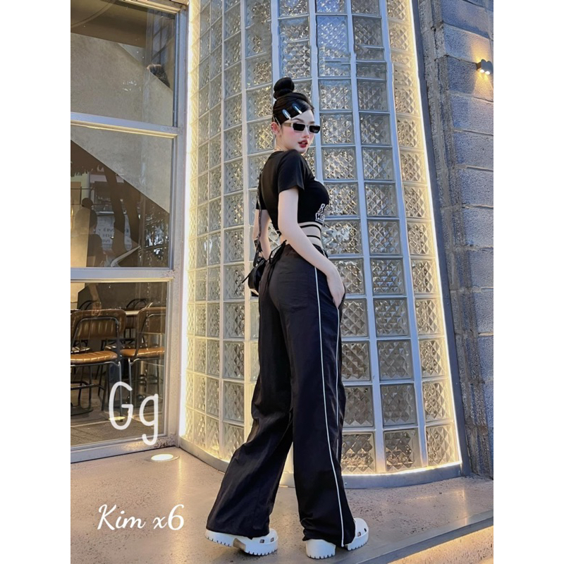 Set Bộ Thể Thao áo Gân Hoạ Tiết Thắt dây Quần dài Ống Bo MaM, Set Ái Ôm quần Tuyết Mưa rút dây