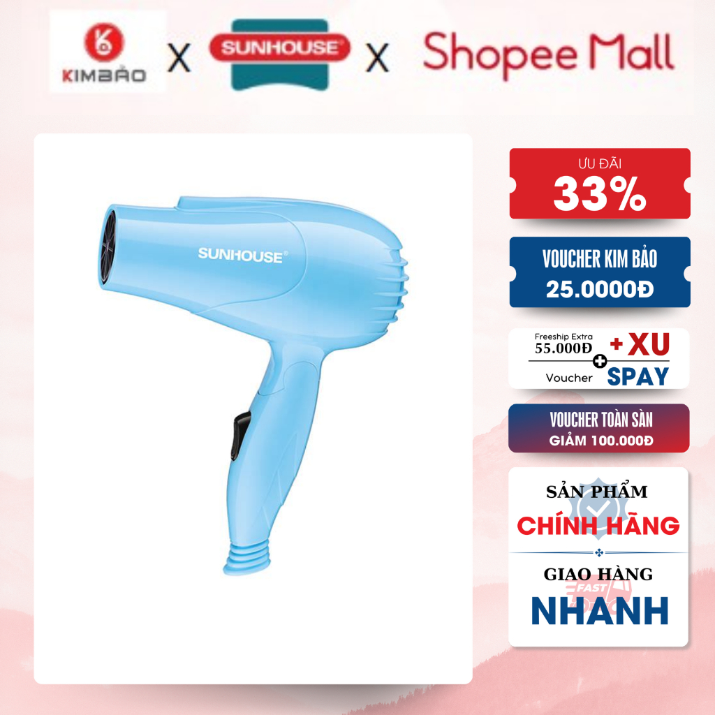 Máy sấy tóc SUNHOUSE SHD2305 xanh