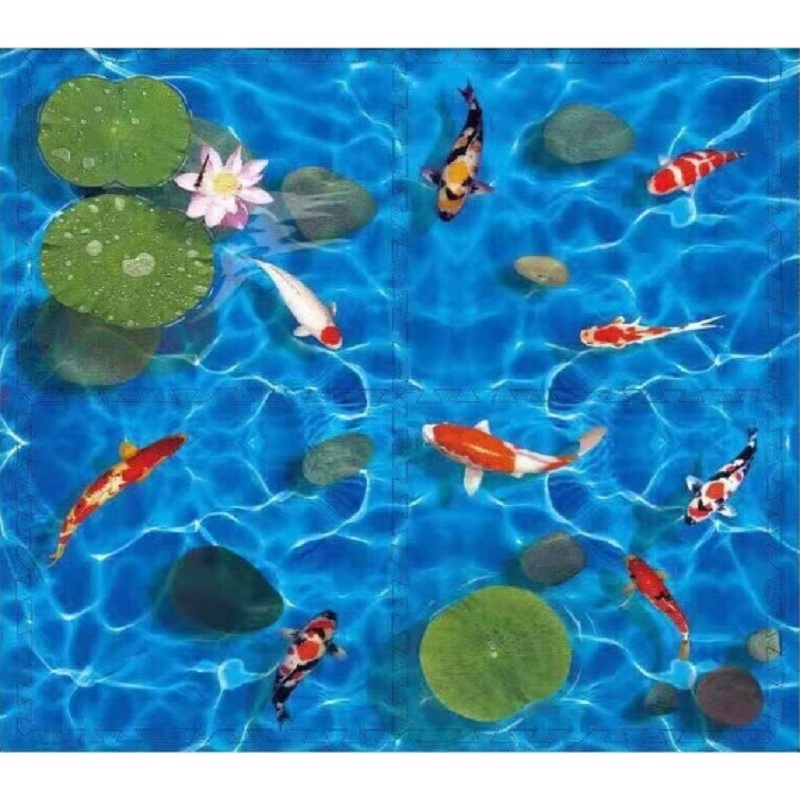 Xốp ghép sàn, thảm xốp trải sàn kèm viền set 4-6 tấm 60x60cm