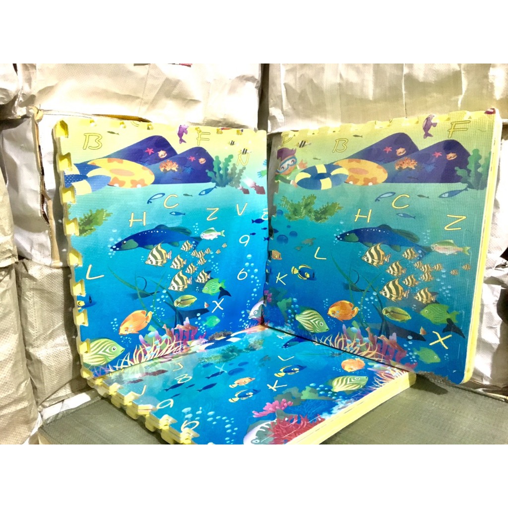 Xốp ghép sàn, thảm xốp trải sàn kèm viền set 4-6 tấm 60x60cm