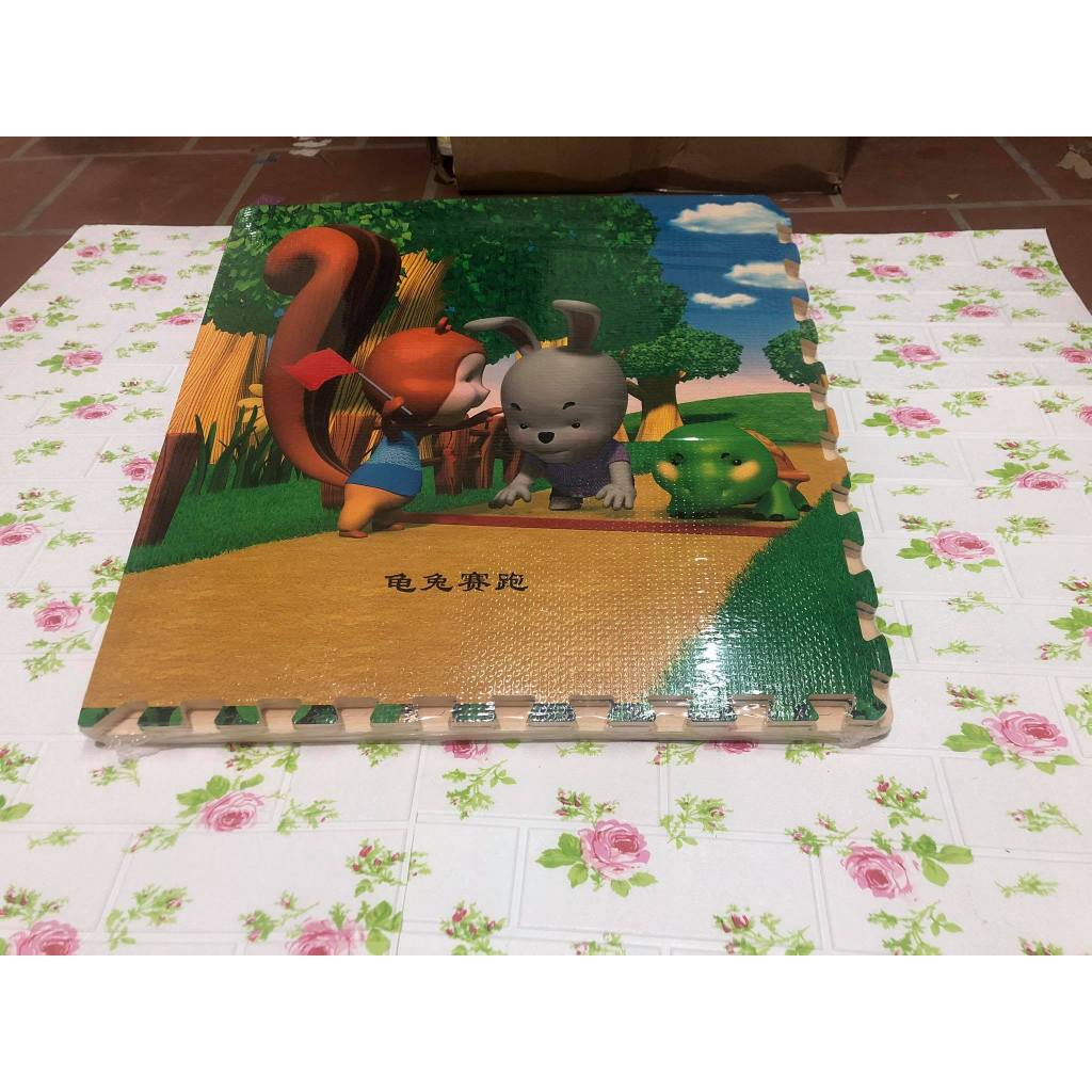 Xốp ghép sàn, thảm xốp trải sàn kèm viền set 4-6 tấm 60x60cm