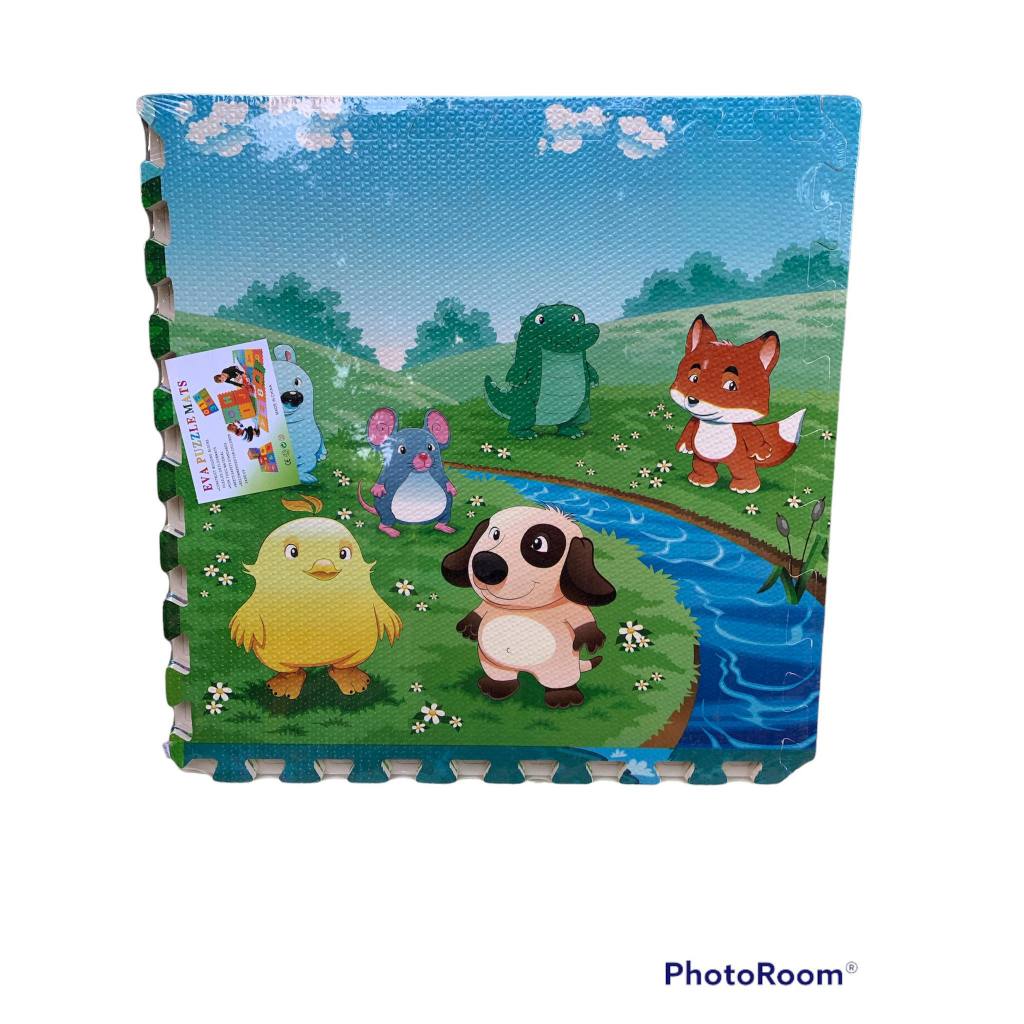 Xốp ghép sàn, thảm xốp trải sàn kèm viền set 4-6 tấm 60x60cm