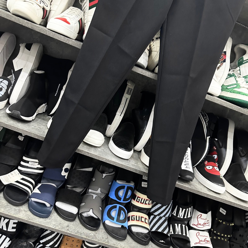 Quần âu nam Dsq2 khoá zip eo phối thêu chữ cạp chất vải tuyết mưa không nhăn cao cấp hot trend 2023