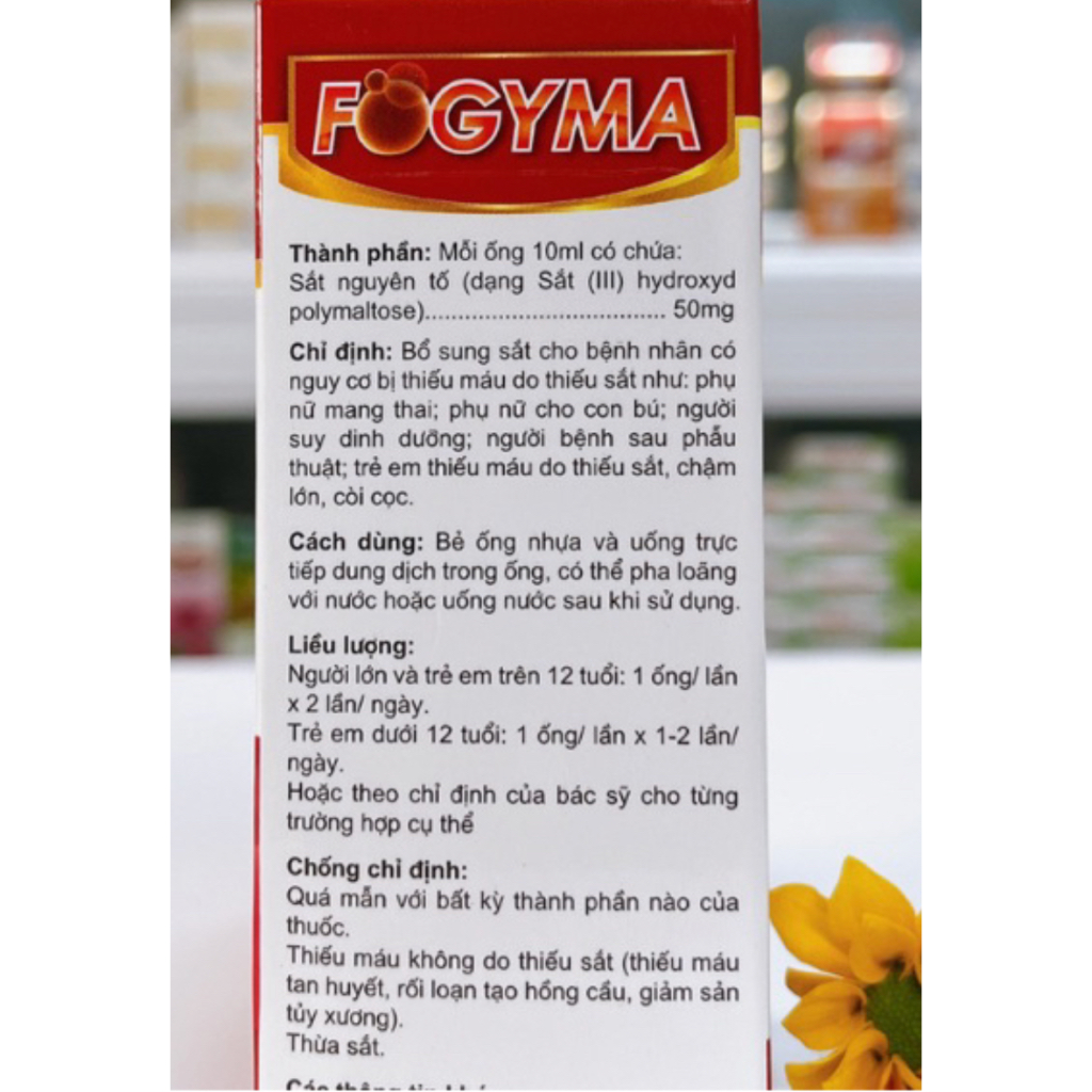 Sắt FOGYMA - Bổ sung sắt cho phụ nữ mang thai và sau sinh,người thiếu hụt sắt