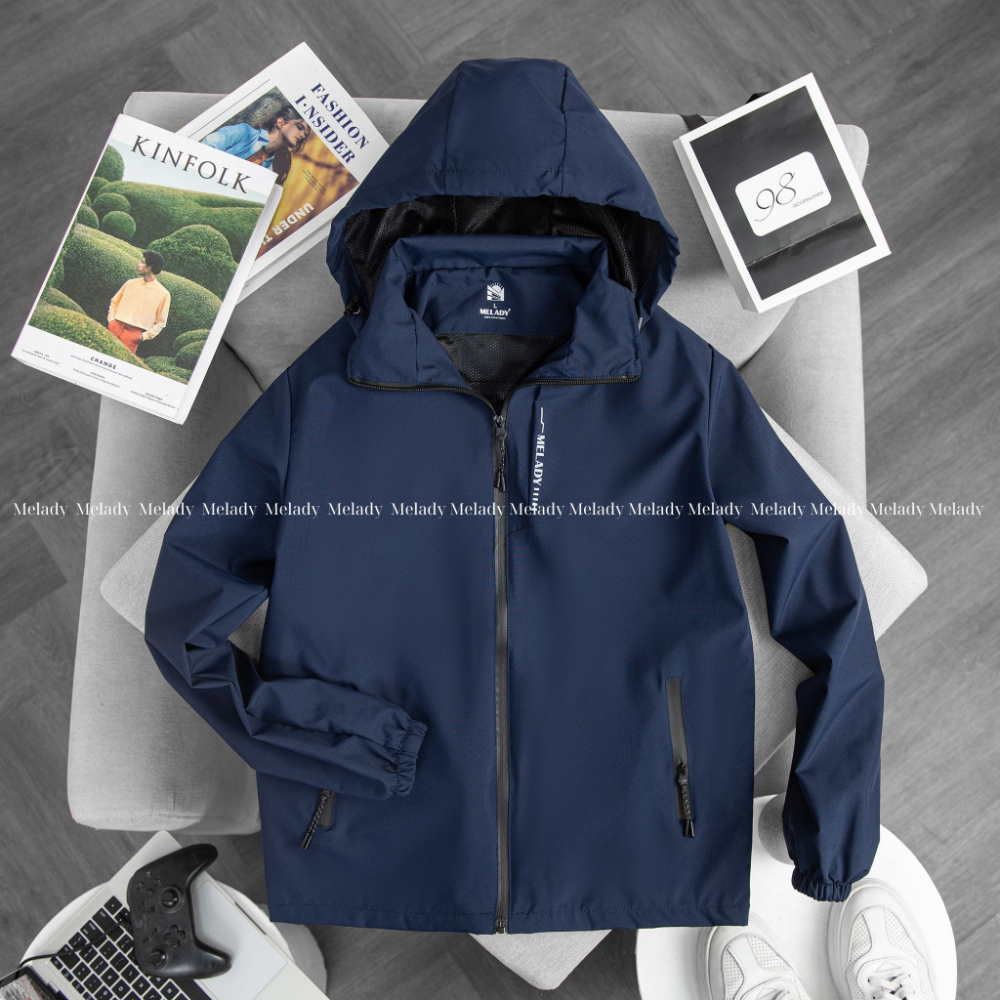 Áo Khoác Gió Nam Nữ, In Phản Quang Trước Ngực,2 Lớp Lót Lưới Siêu Đẹp