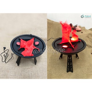 [NOEL-GIÁNG SINH-CÓ HỎA TỐC] Đèn ngọn lửa giả 3D trang trí để bàn và treo LED-LUA3Dm