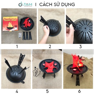 [NOEL-GIÁNG SINH-CÓ HỎA TỐC] Đèn ngọn lửa giả 3D trang trí để bàn và treo LED-LUA3Dm