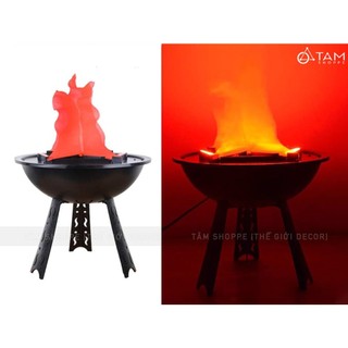 [NOEL-GIÁNG SINH-CÓ HỎA TỐC] Đèn ngọn lửa giả 3D trang trí để bàn và treo LED-LUA3Dm