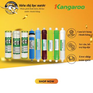Combo 1.2.3.4.5.6.7.8.9 lõi lọc nước kangaroo dùng cho hệ máy RO tặng kèm cút & dây 6