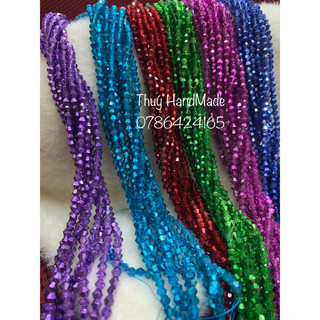 10 dây pha Lê 2line đính kết áo dài làm handmade