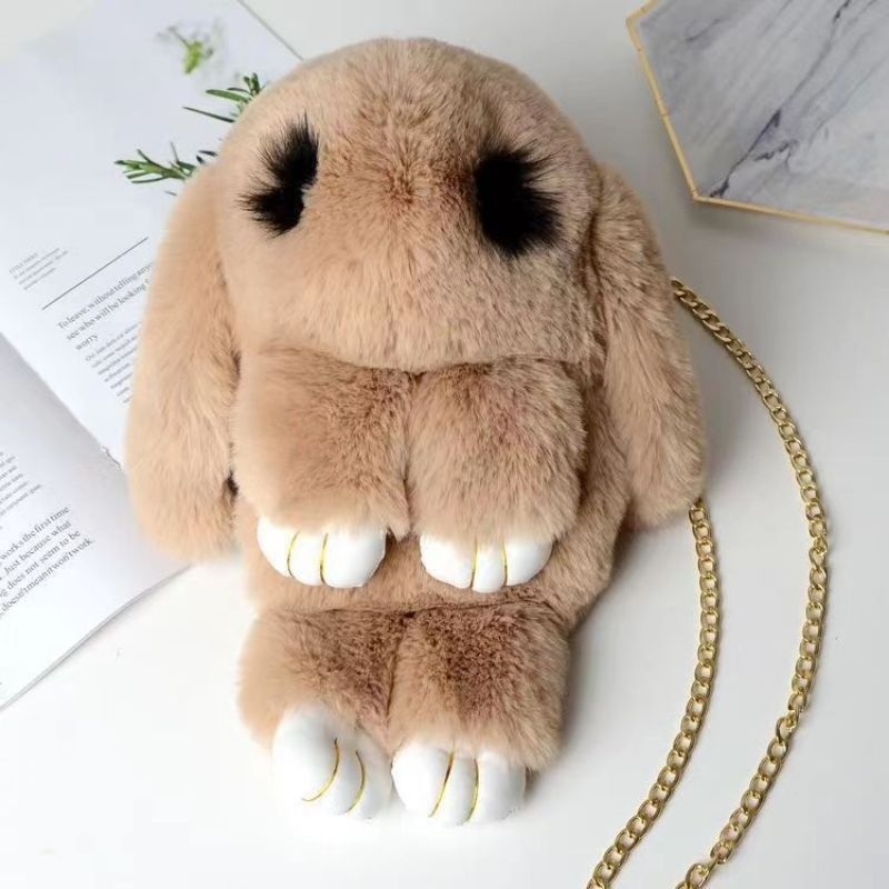 Túi Đeo Chéo Vai Hình Thỏ Bông Dễ Thương