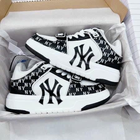 Giày độn đế MLB chunky liner dán, Giày MLB Chunky quai dán họa tiết Bản Cao Cấp Độn Đế 5cm hot trend 2023