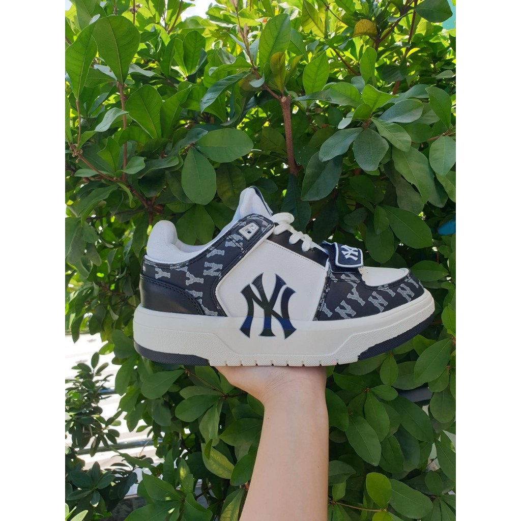 Giày độn đế MLB chunky liner dán, Giày MLB Chunky quai dán họa tiết Bản Cao Cấp Độn Đế 5cm hot trend 2023