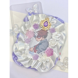 Toploader decor ren đựng card idol Kpop, anime top cặp trái tim