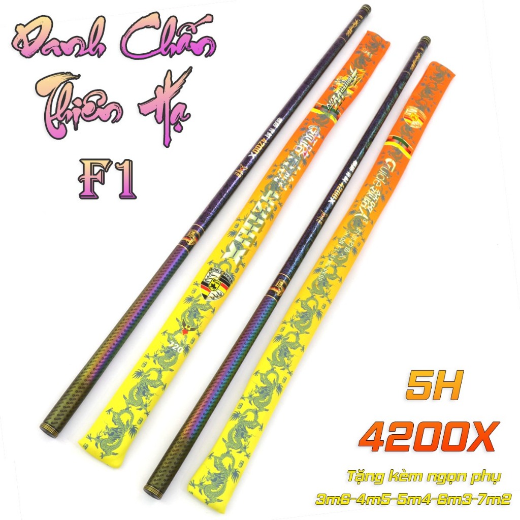 KhaLy Cần Câu Tay Danh Chấn Thiên Hạ 5H-28i Bản 4200x, 6H-19i Bản 5200x Chuyên Câu Đài Câu Đơn Tặng Kèm Ngọn Phụ CD-84