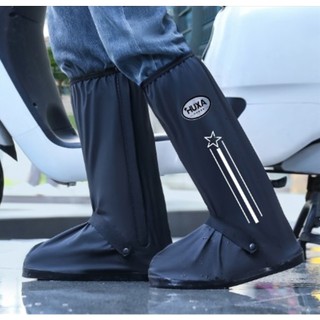 ( GENPAI ) Bọc giày đi mưa HUXA, ủng đi mưa huxa cổ cao, chất liệu PU 3 lớp - hàng cao cấp