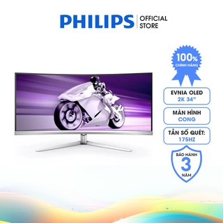 [Mã ICBFRI300 giảm 10% đơn 250K] Màn hình Gaming Cong Philips Evnia 34M2C8600 34 inch I QD OLED I 2K I 175Hz chuyên game