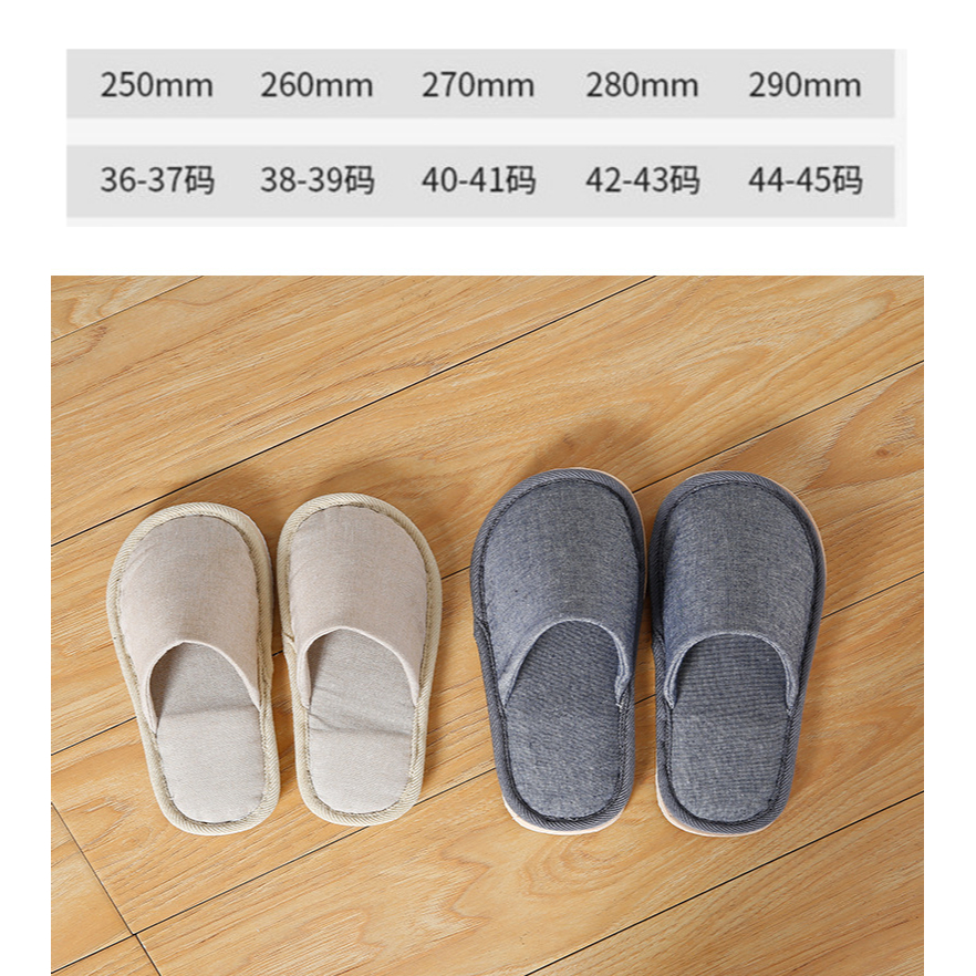 Dép quai ngang unisex đi trong nhà, văn phòng, khách sạn giá rẻ Vải Thô cao cấp mang êm chân chống trơn trượt tốt TH-44