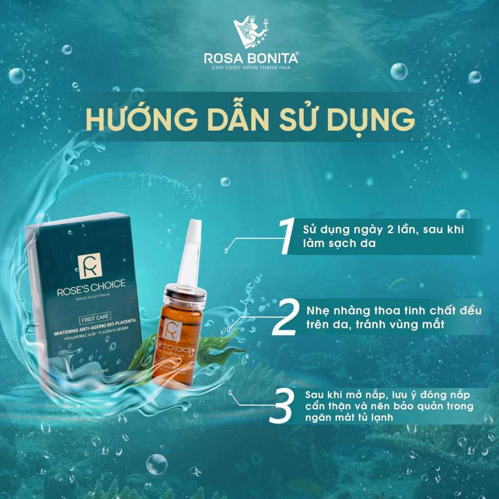 Combo Mặt nạ dưỡng trắng da Rose’s Choice 5 mask và Serum dưỡng trắng ẩm da Rose’s Choice