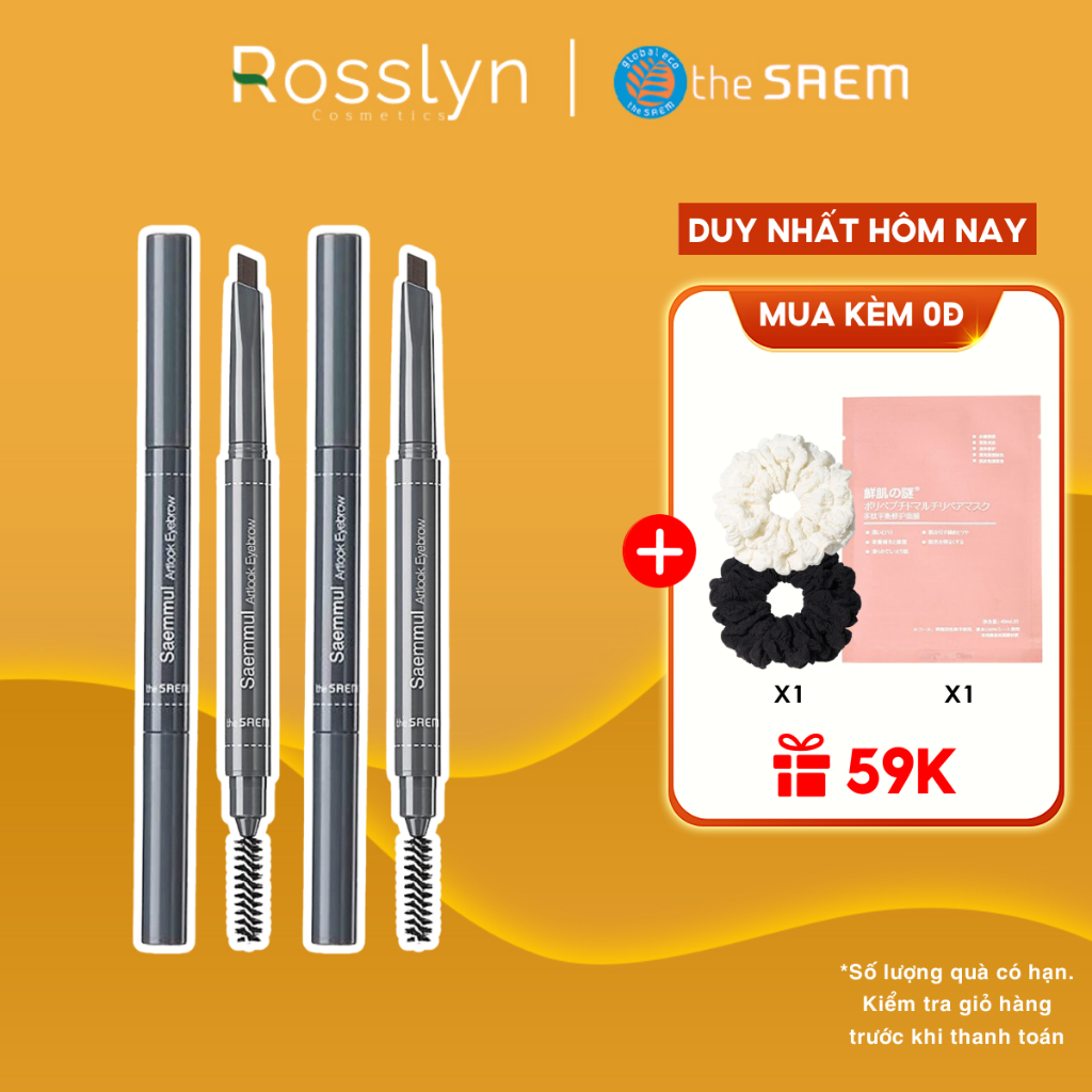 Chì Kẻ Mày Ngang 2 Đầu The SAEM Saemmul Artlook Eyebrow 0.2g Rosslyn