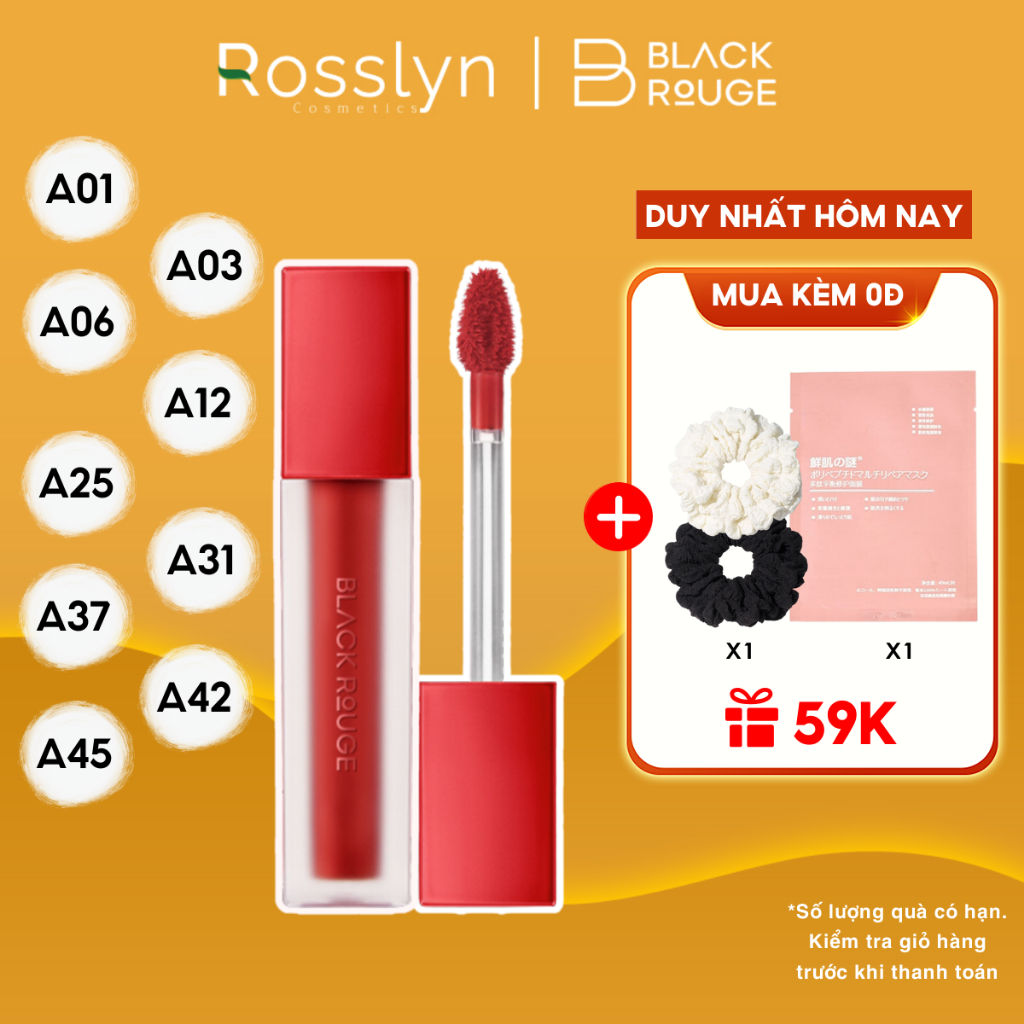 Son Kem Lì Black Rouge Air Fit Velvet Tint 4.5g Rosslyn