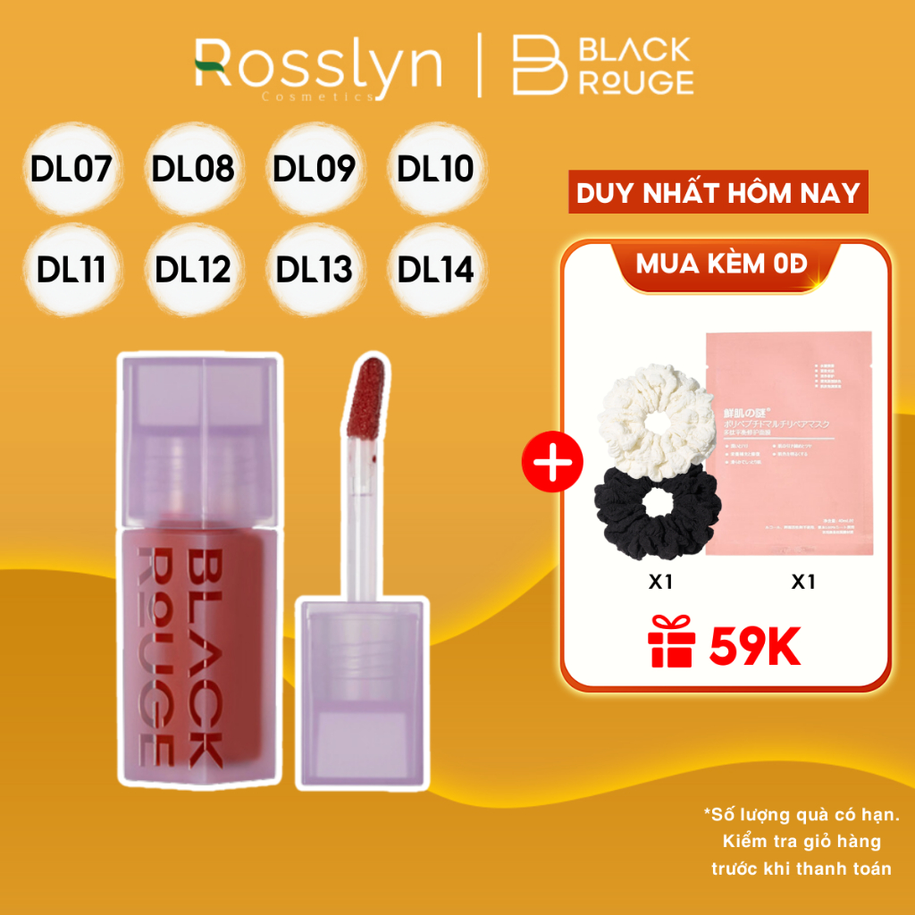 Son Kem Lì Black Rouge Double Layer Over Velvet 4.1g Rosslyn