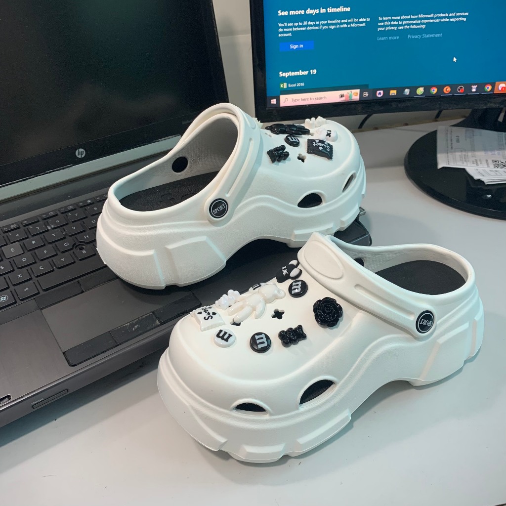 Dép bánh mì,Dép Sục đế cao Dép  FASHION Đế độn tăng chiều cao 6cm chất eva siêu nhẹ