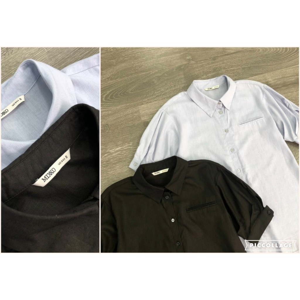 Áo MIXX@ sơ mi linen túi mổ KAMI