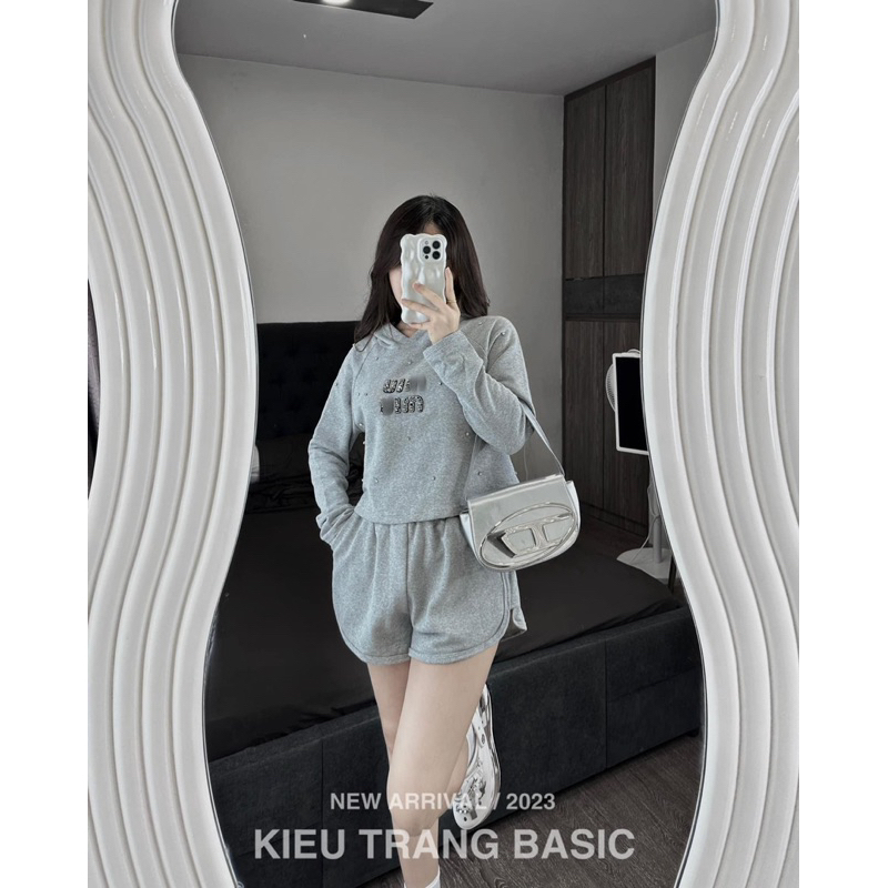 Set Bộ Nỉ MIU MIU Đính Đá H2 • Melanie Boutique