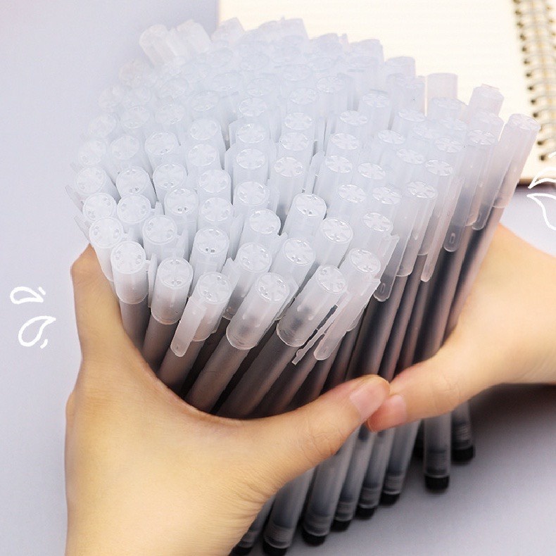 Summer30 - Bút gel khô nhanh bút bi nước ngòi 0.5mm viết trơn màu đen phụ kiện văn phòng phẩm