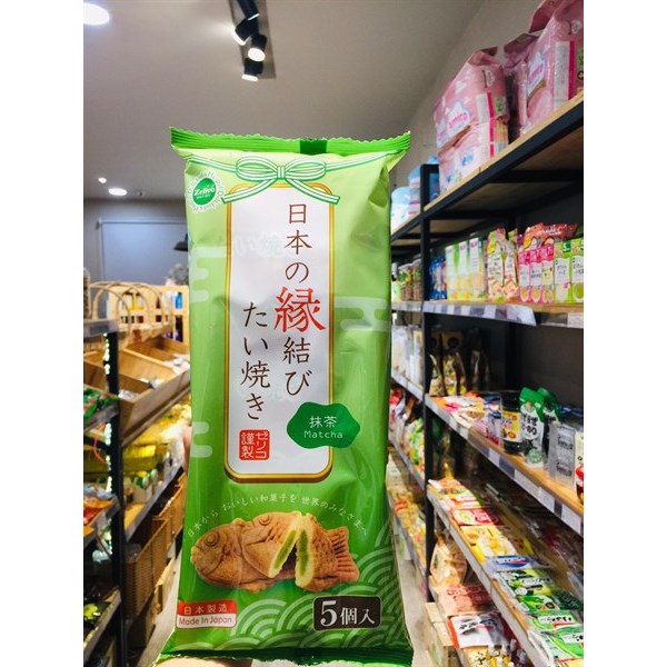 Bánh cá Taiyaki Nhật Bản nhân kem sữa, Nhân đậu đỏ, Trà xanh gói 5 cái
