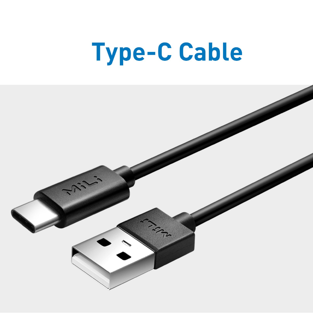 Cáp sạc MiLi HX-T76 USB to C 2.0 dây dài 1m, đảm bảo an toàn, chống cháy