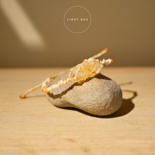 Vòng tay macrame BREATHE thủ công mầm CITRINE