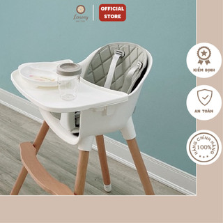 Ghế ngồi ăn dặm cho bé đa năng chân gỗ mon mon style korea