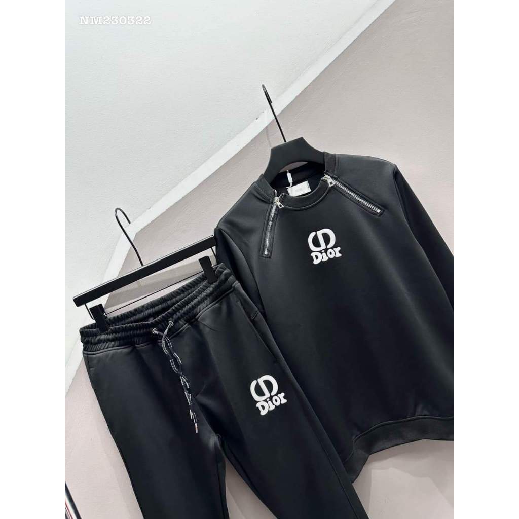 Set Bộ Nỉ Cổ Tròn Nam Phong Cách Thể Thao Phối Chữ DIOOR Hai Mặt Sành Điệu Chất Liệu Nỉ Dày Dặn Ấm Áp