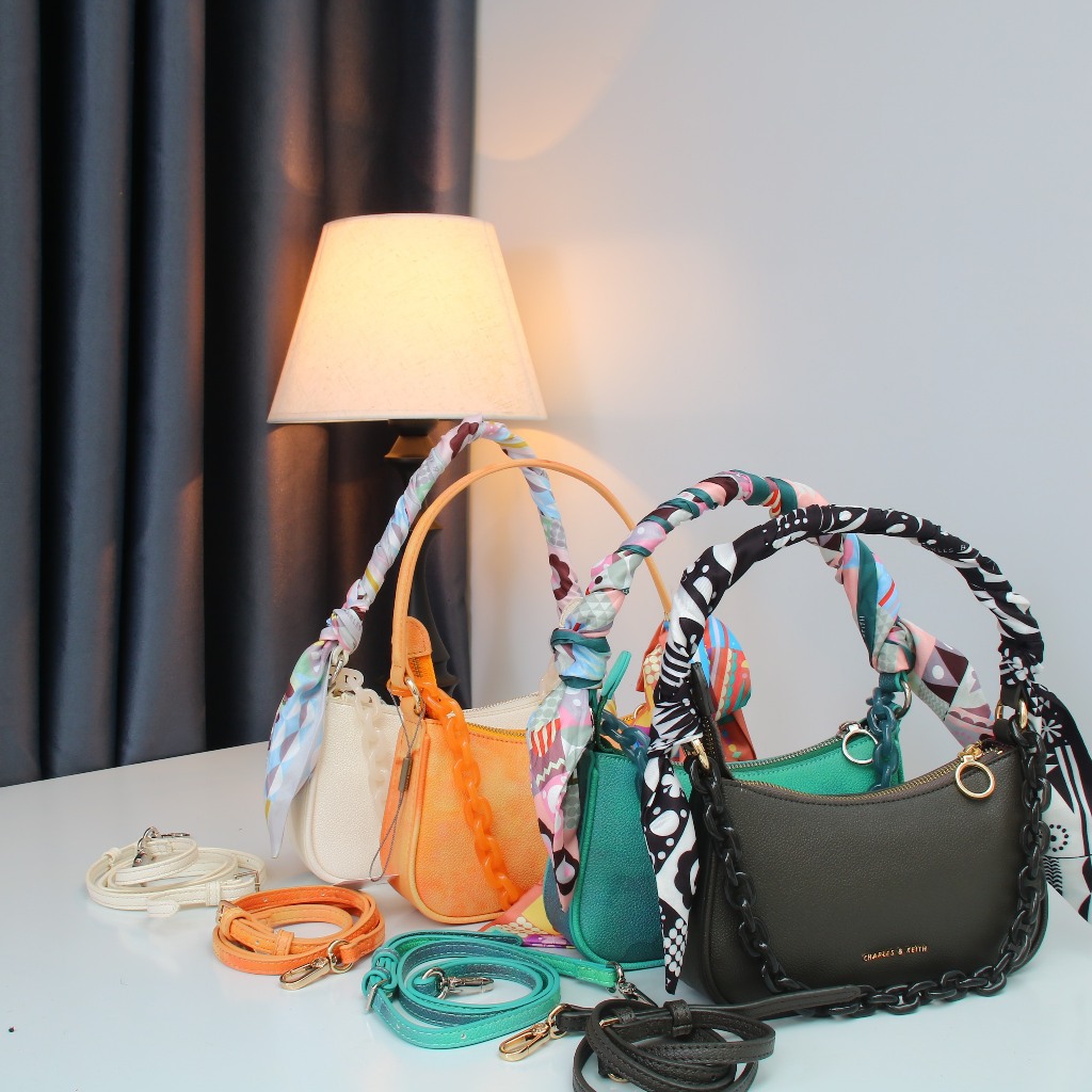 Túi kẹp nách nữ CK2-80151122 kèm dây lụa đủ màu sẵn hàng