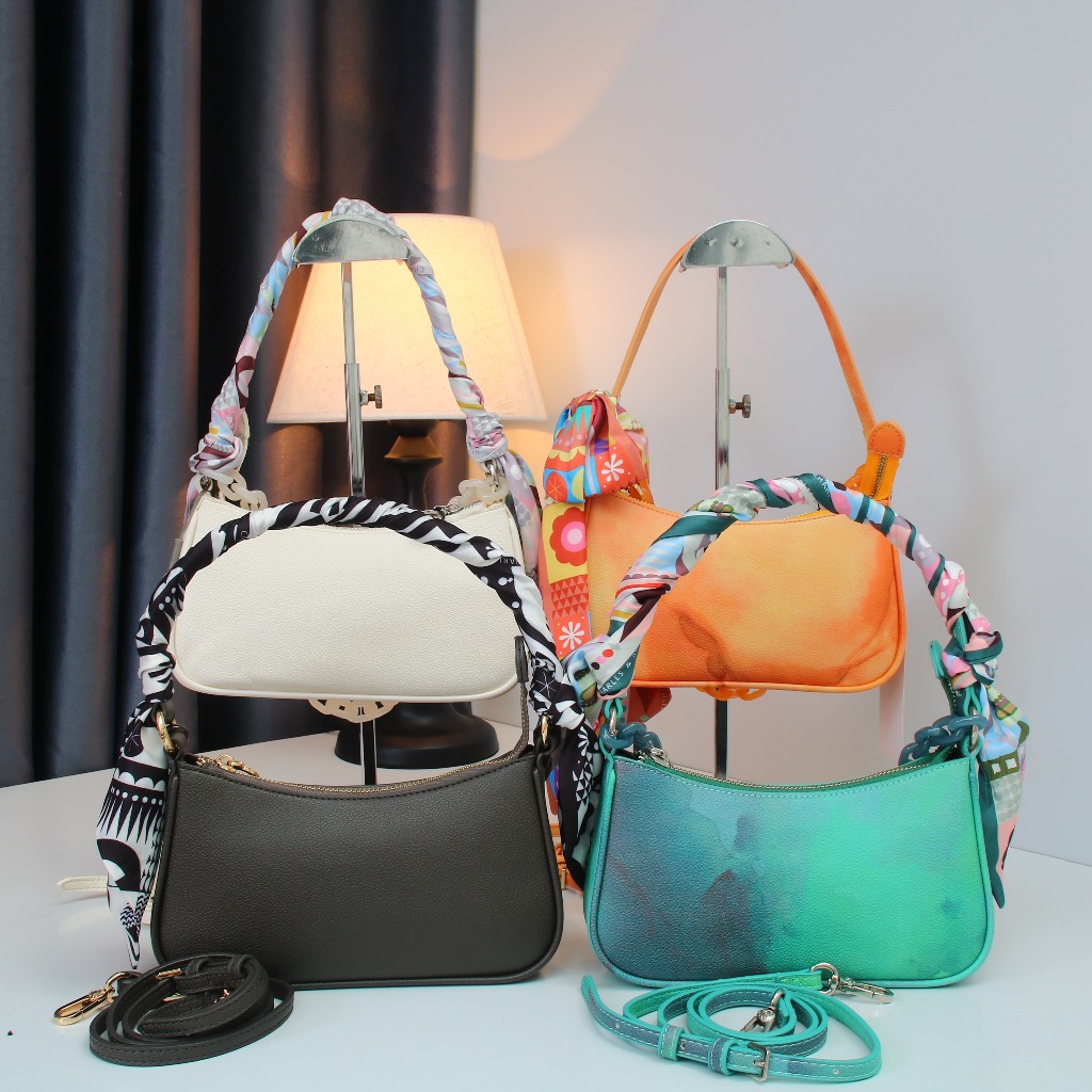 Túi kẹp nách nữ CK2-80151122 kèm dây lụa đủ màu sẵn hàng