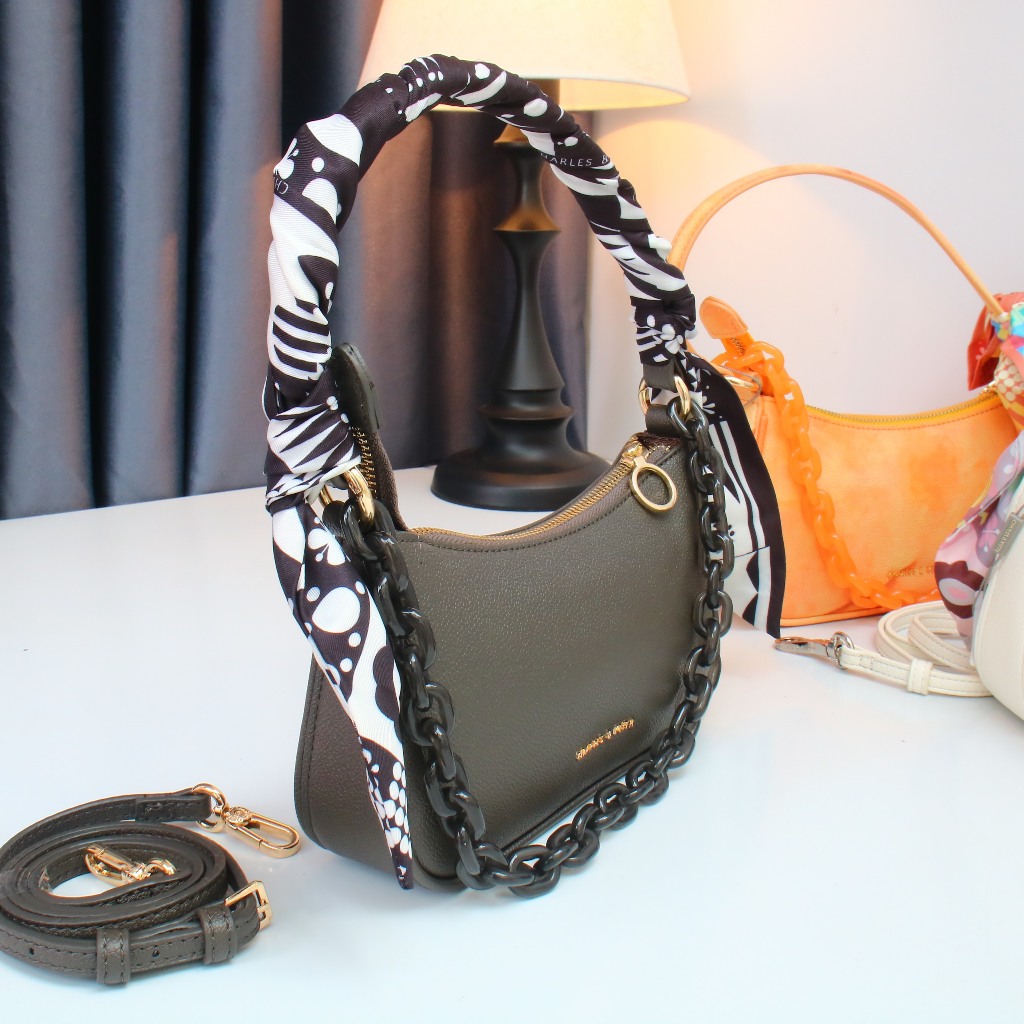 Túi kẹp nách nữ CK2-80151122 kèm dây lụa đủ màu sẵn hàng