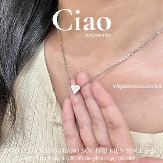 Dây chuyền/ Vòng cổ titan không gỉ thiết kế hình tim Heart Of Ciao