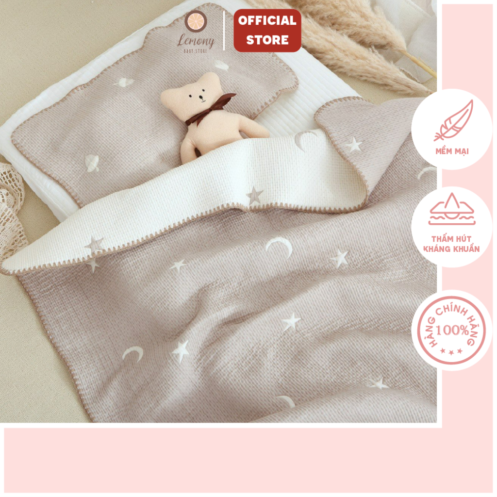 Chăn đắp cho bé, chăn xô 3 lớp màu hot trend, chăn mỏng nhẹ thoáng mát
