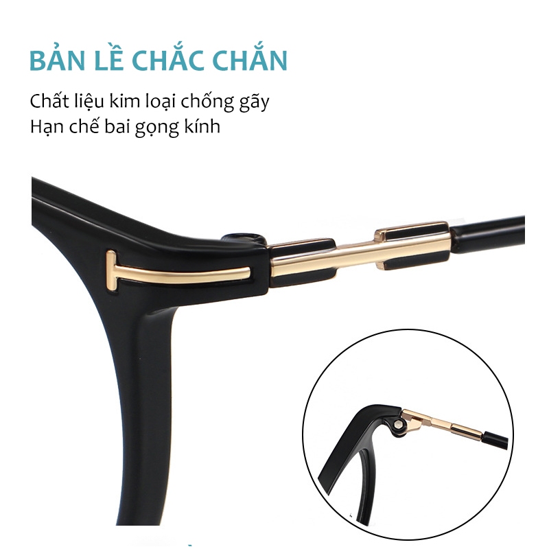 Kính Gọng Tròn Nam Nữ AORON Tròng Chống Ánh Sáng Xanh Thiết Kế Tinh Tế Màu Sắc Thời Trang Có Thể Thay Cận AK148