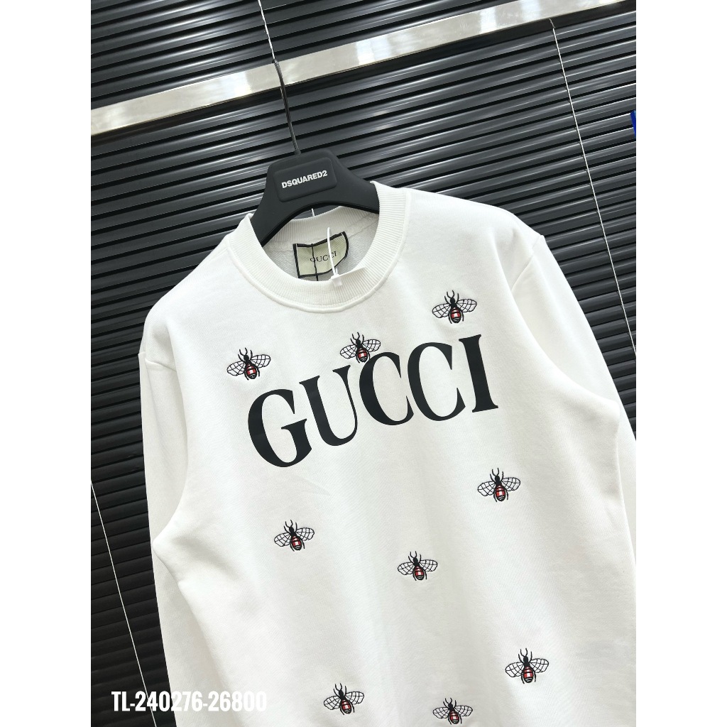 Áo Nỉ Nam GC In Chữ Màu Đen Be Cực Đẹp - Áo Nam GC Chất Nỉ Dày Dặn Chữ In Siêu Net