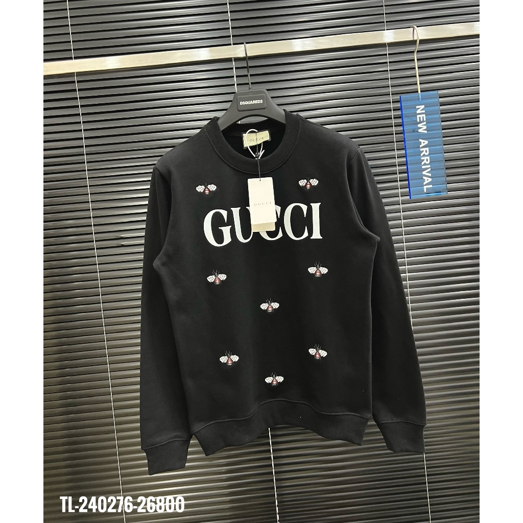 Áo Nỉ Nam GC In Chữ Màu Đen Be Cực Đẹp - Áo Nam GC Chất Nỉ Dày Dặn Chữ In Siêu Net