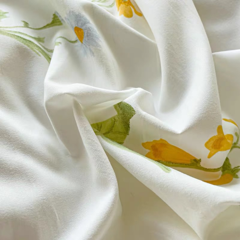 Bộ Chăn Ga Gối Cotton Đũi 4 Món Hoạ Tiết Hoa Nhí Mẫu Mới 2023 Đủ Kích Thước Set Chăn Ga Gối Cotton Bộ Ga Giường Cotton